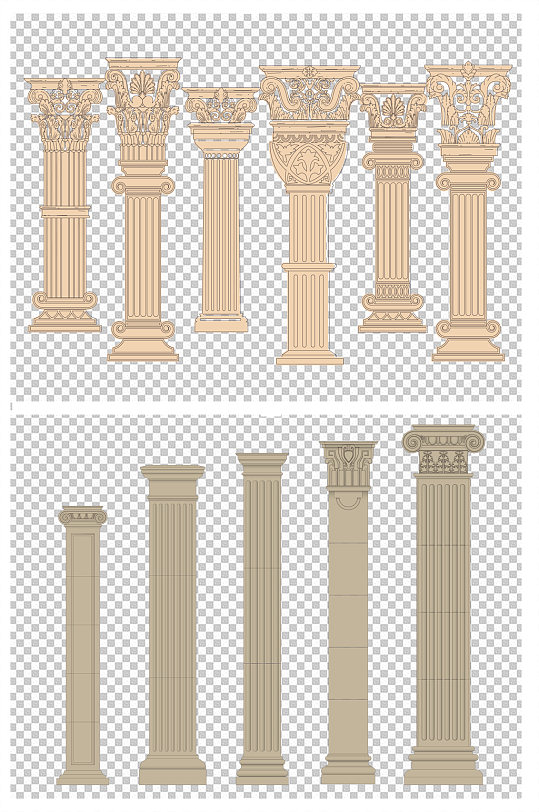 罗马柱石膏欧式素材