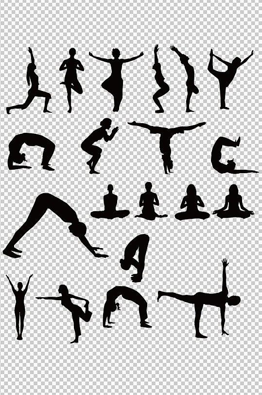 女子形体剪影图片-女子形体剪影素材下载-众图网