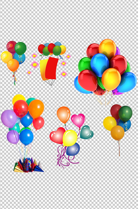 节日手绘气球素材-众图网