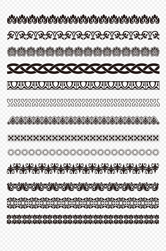 中式古典花纹回形纹条形