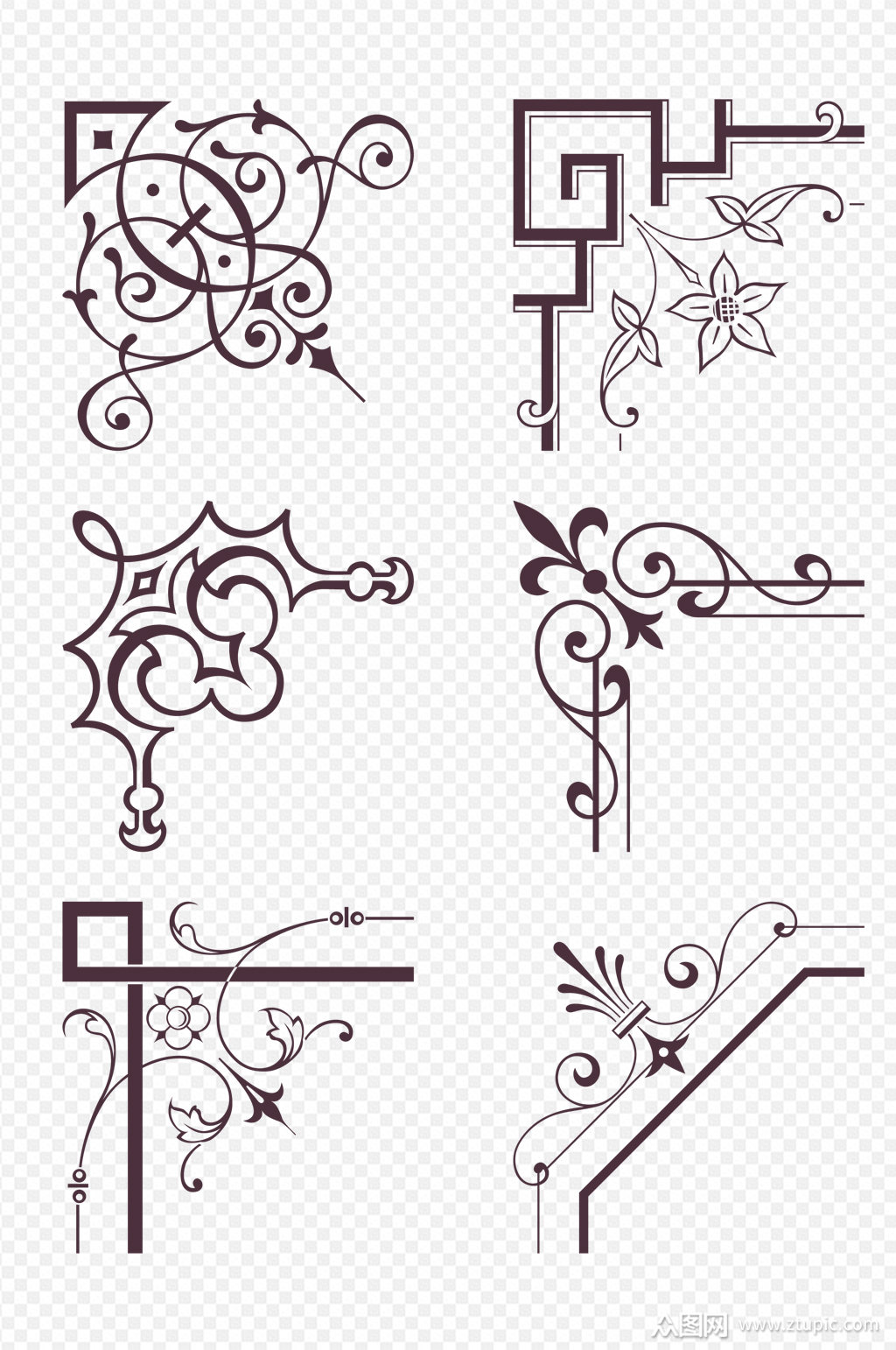 欧式花纹角花雕花