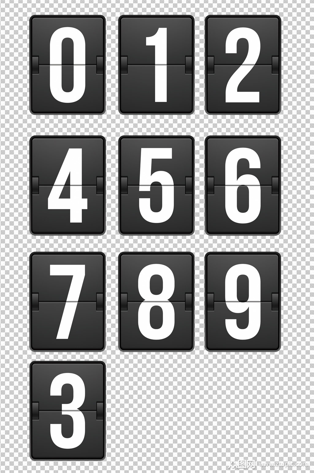 黑色数字设计素材