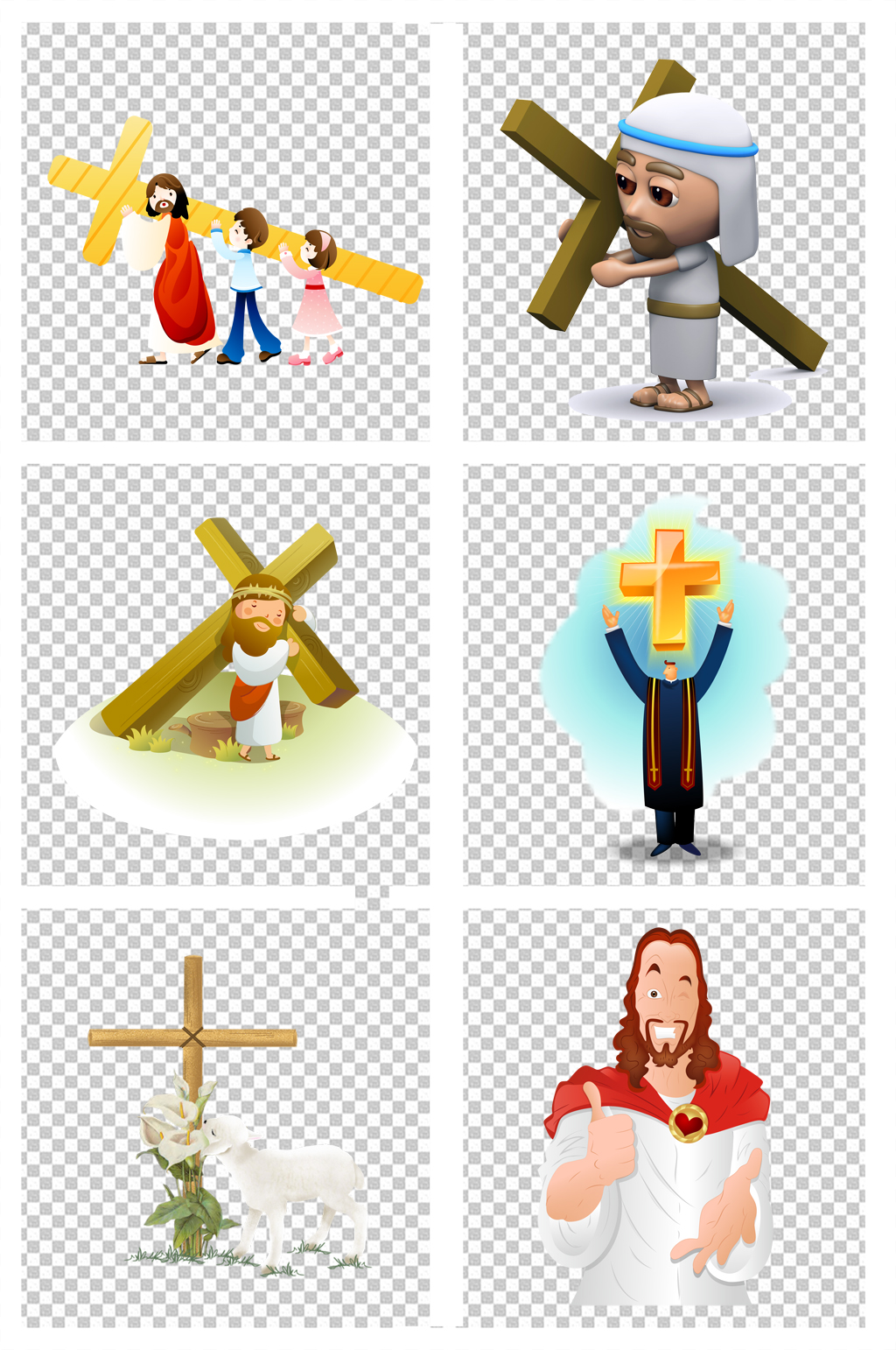 卡通十字架耶稣教堂模板下载 编号 众图网
