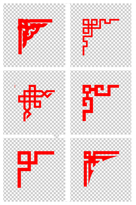 花纹边框角花素材