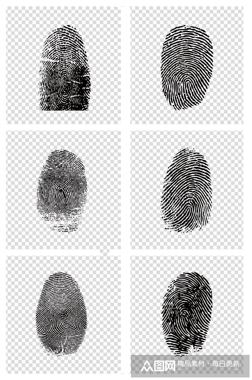黑色手指头指纹素材