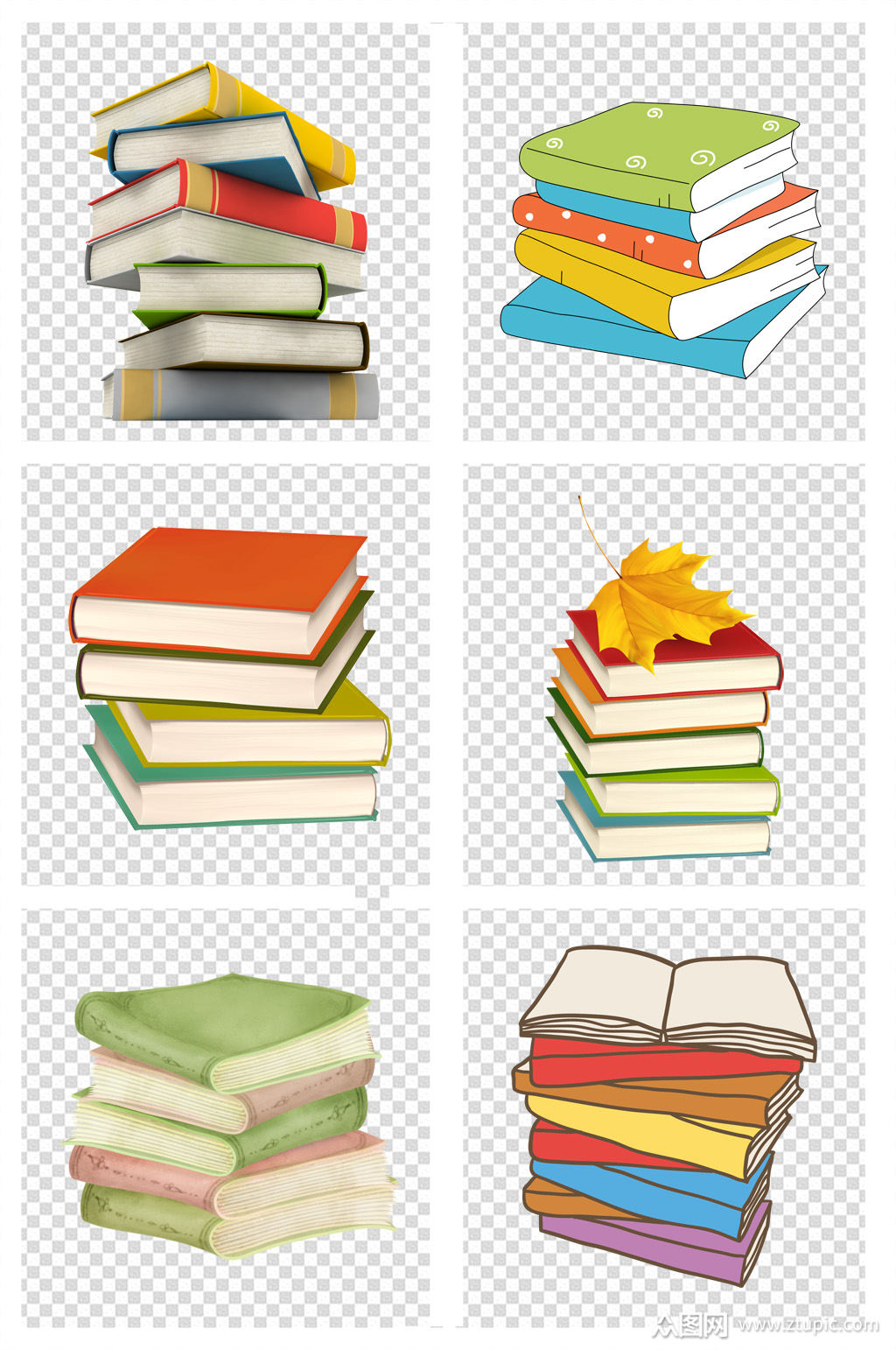手绘书本图书素材模板下载-编号357309-众图网