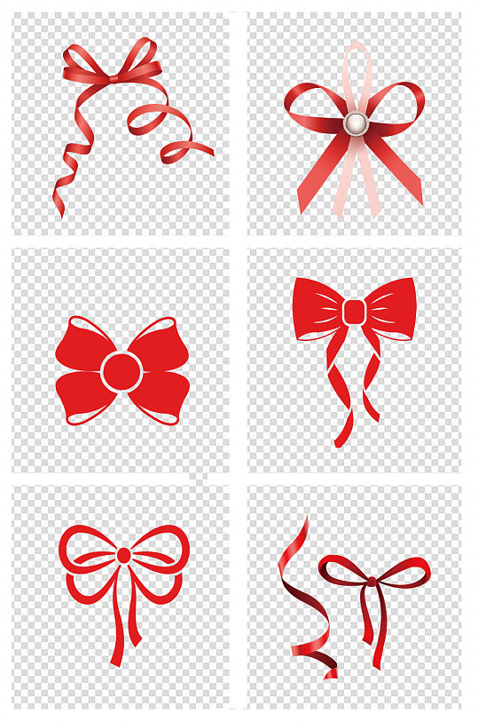 红色蝴蝶结素材图片-众图网