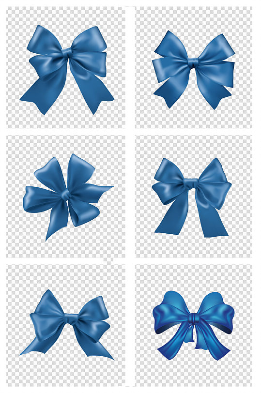 蓝色蝴蝶结素材图片-众图网