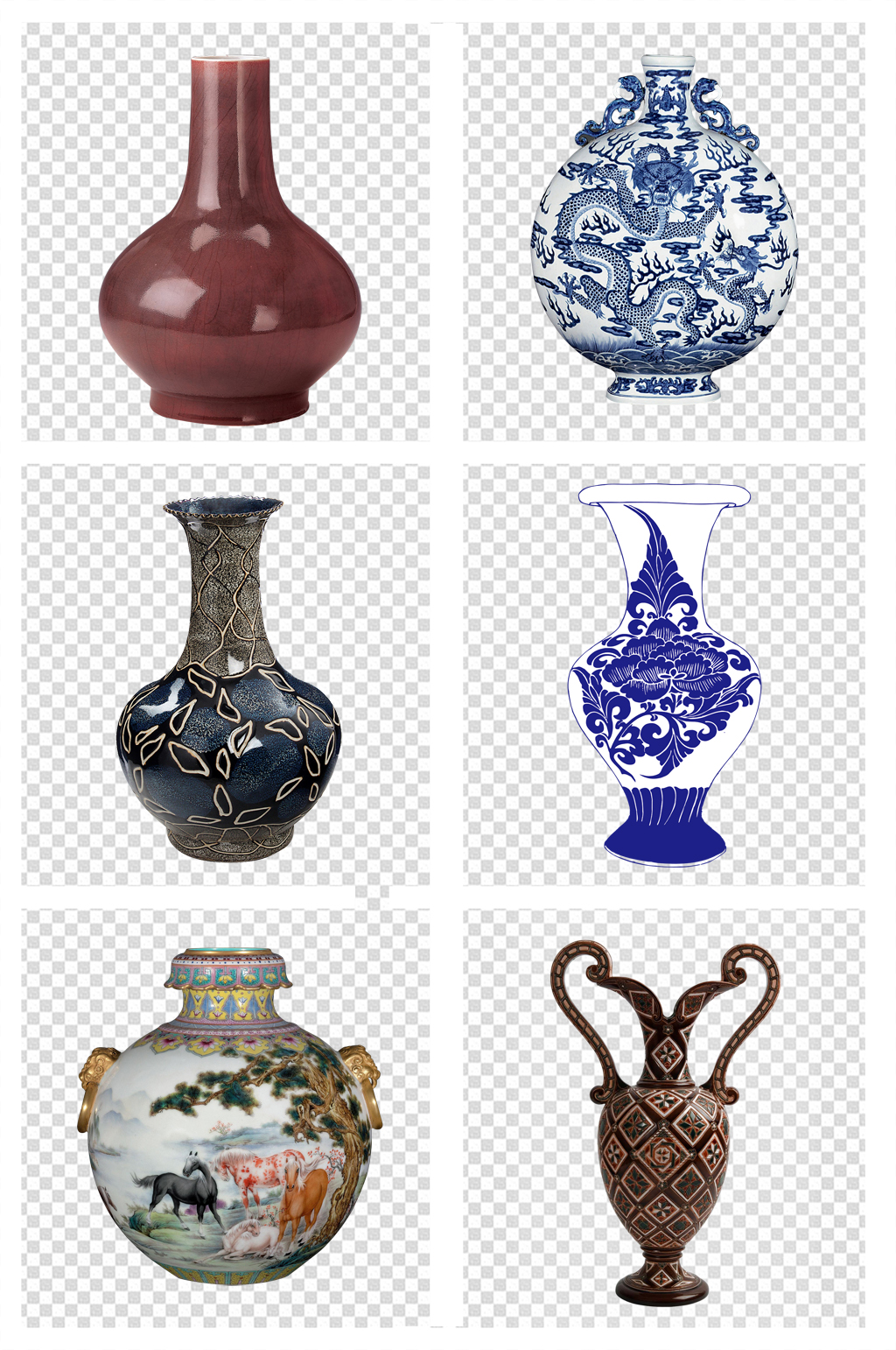 古董瓷瓶花瓶素材素材