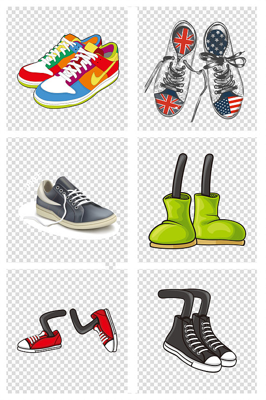 手绘卡通创意运动鞋