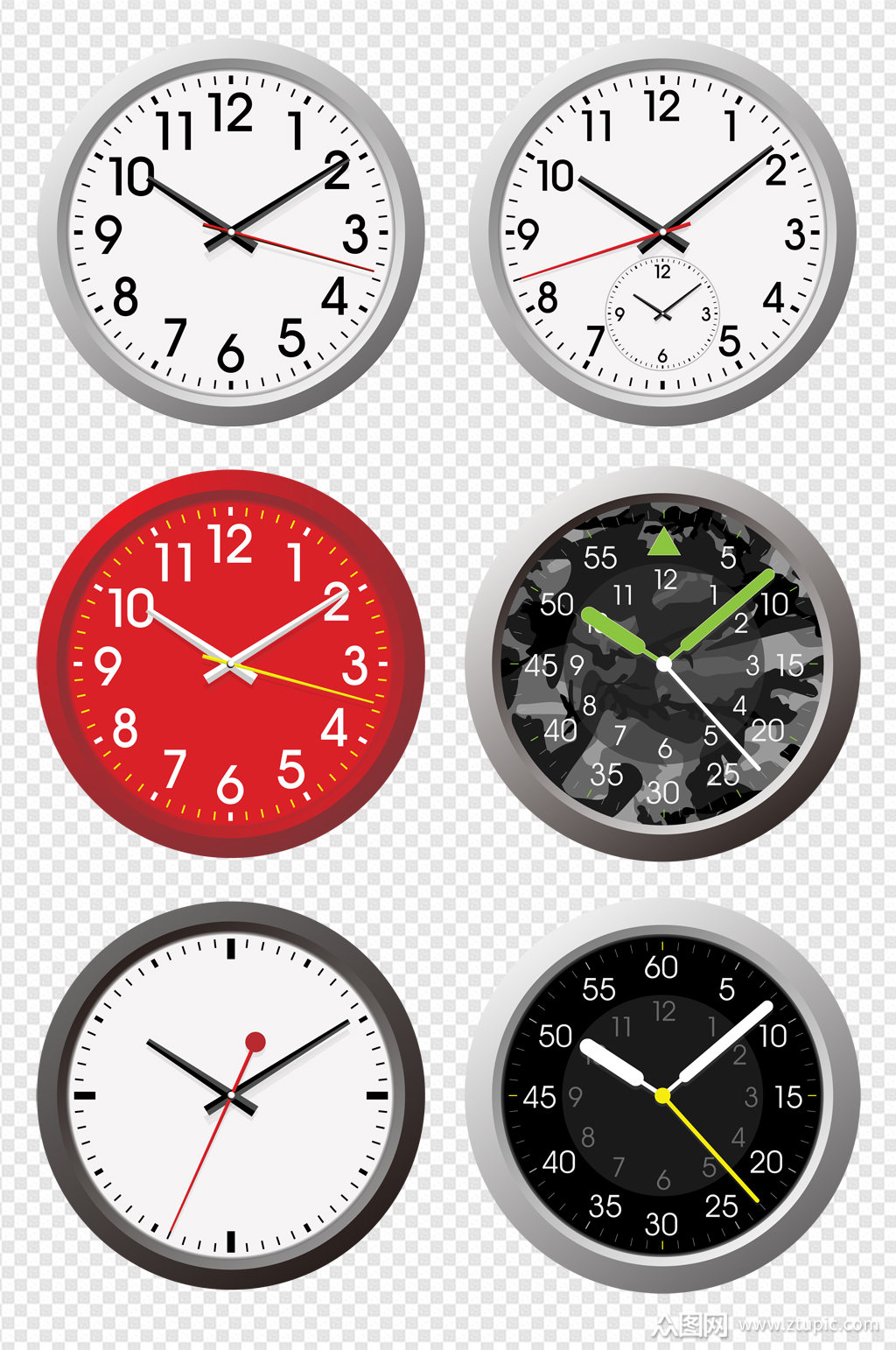 现代时尚闹钟钟表模板下载-编号361968-众图网