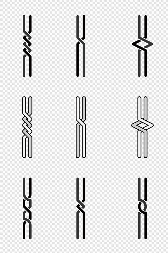 中式古典花纹线条素材