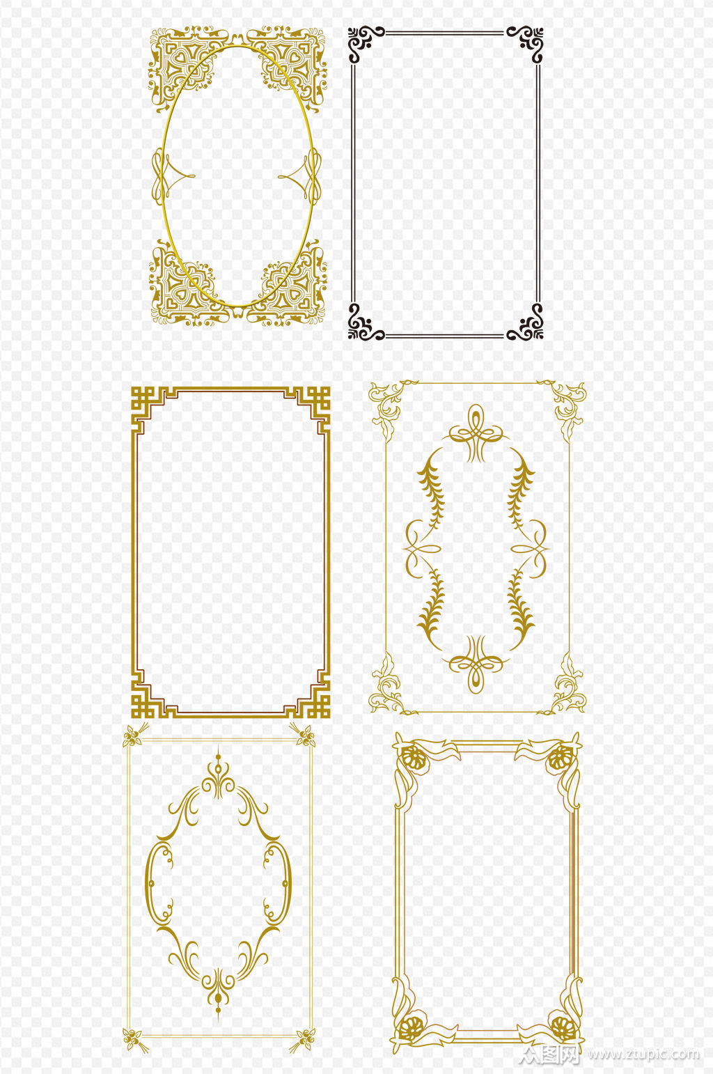 中式古典边框花纹