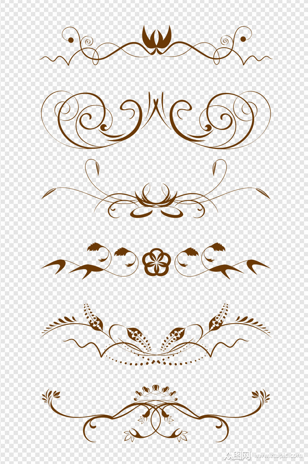 欧式花纹线条花边素材