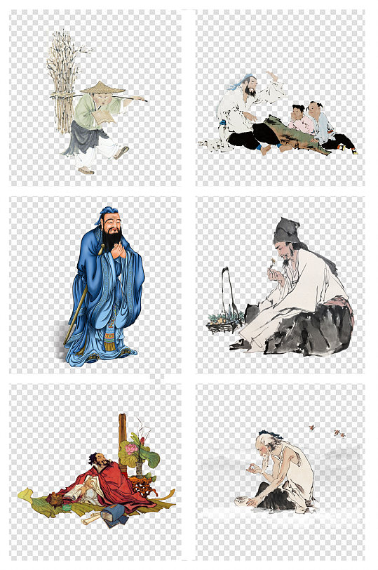 国画古代画卷国学学校