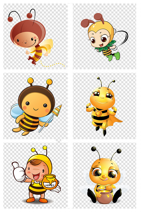 卡通蜜蜂素材图片