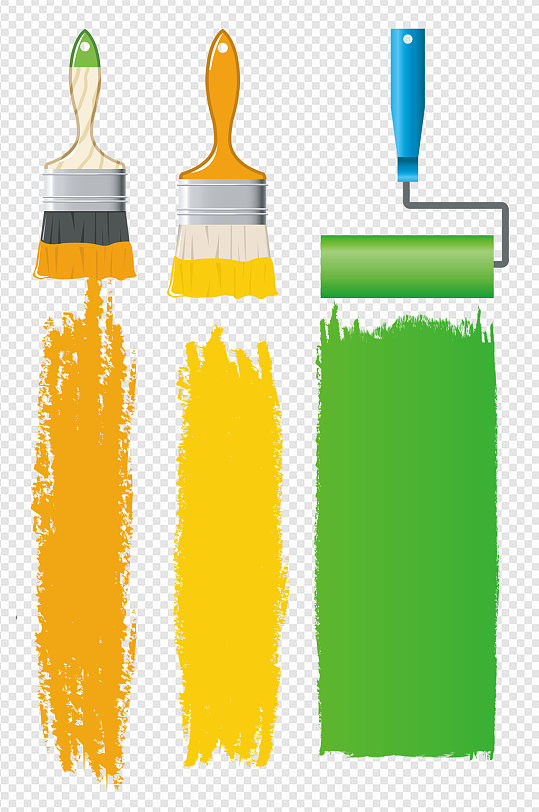 油漆刷子涂料素材