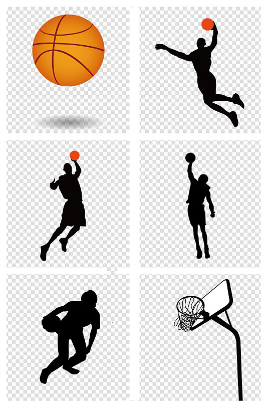 篮球剪影素材图片-众图网