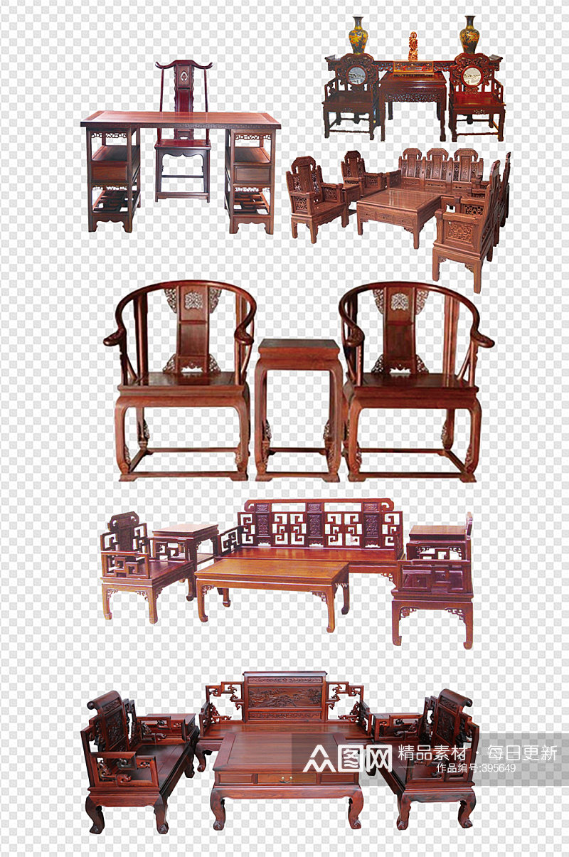 中式古典家具椅子桌子素材
