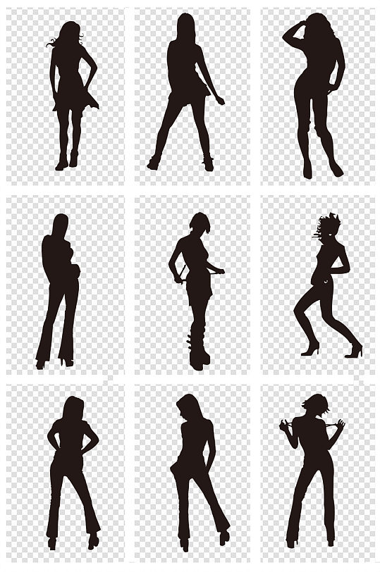 美女女士人物剪影