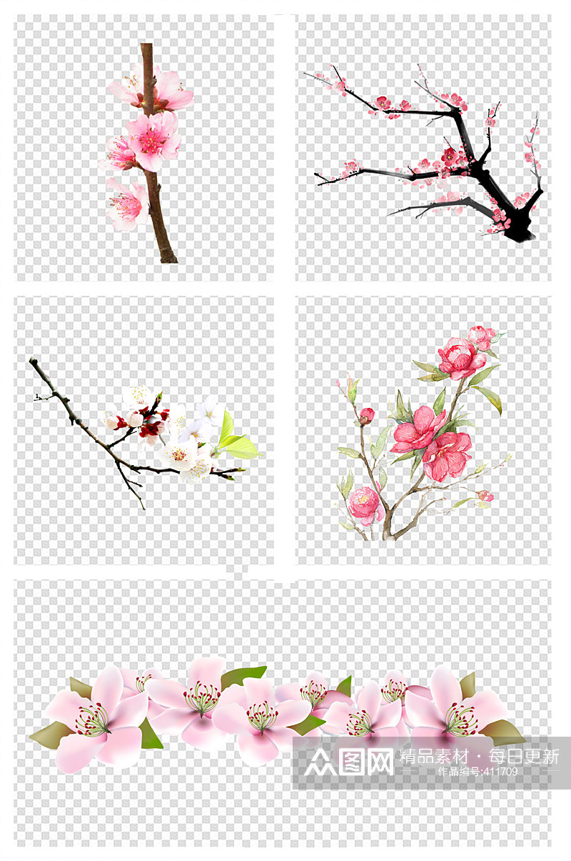 桃花花朵素材图片素材