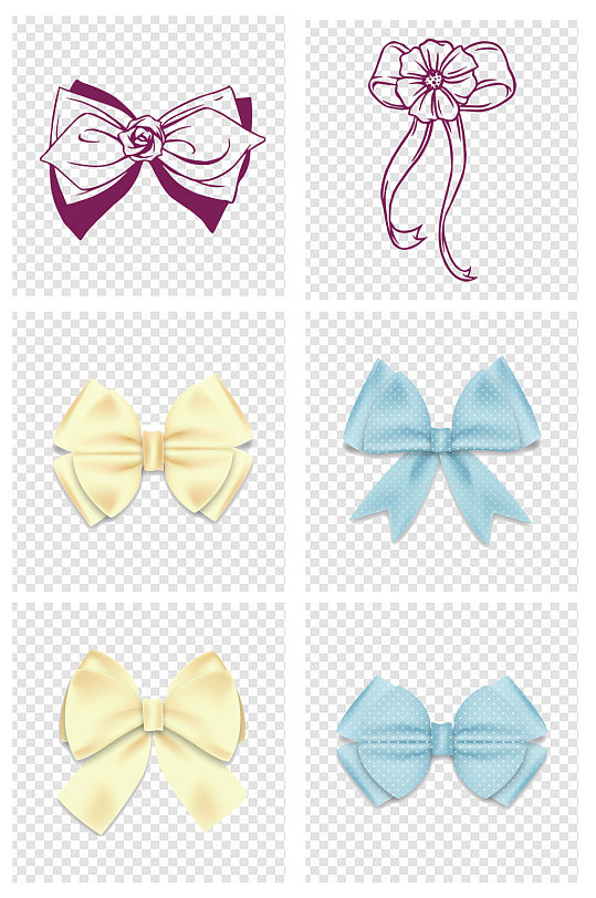 手绘黄色蝴蝶结包装