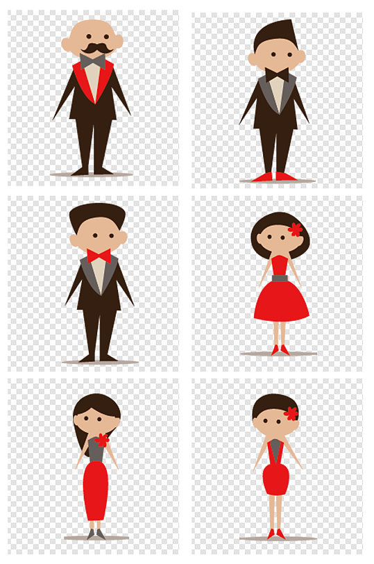 新婚结婚伴郎伴娘素材