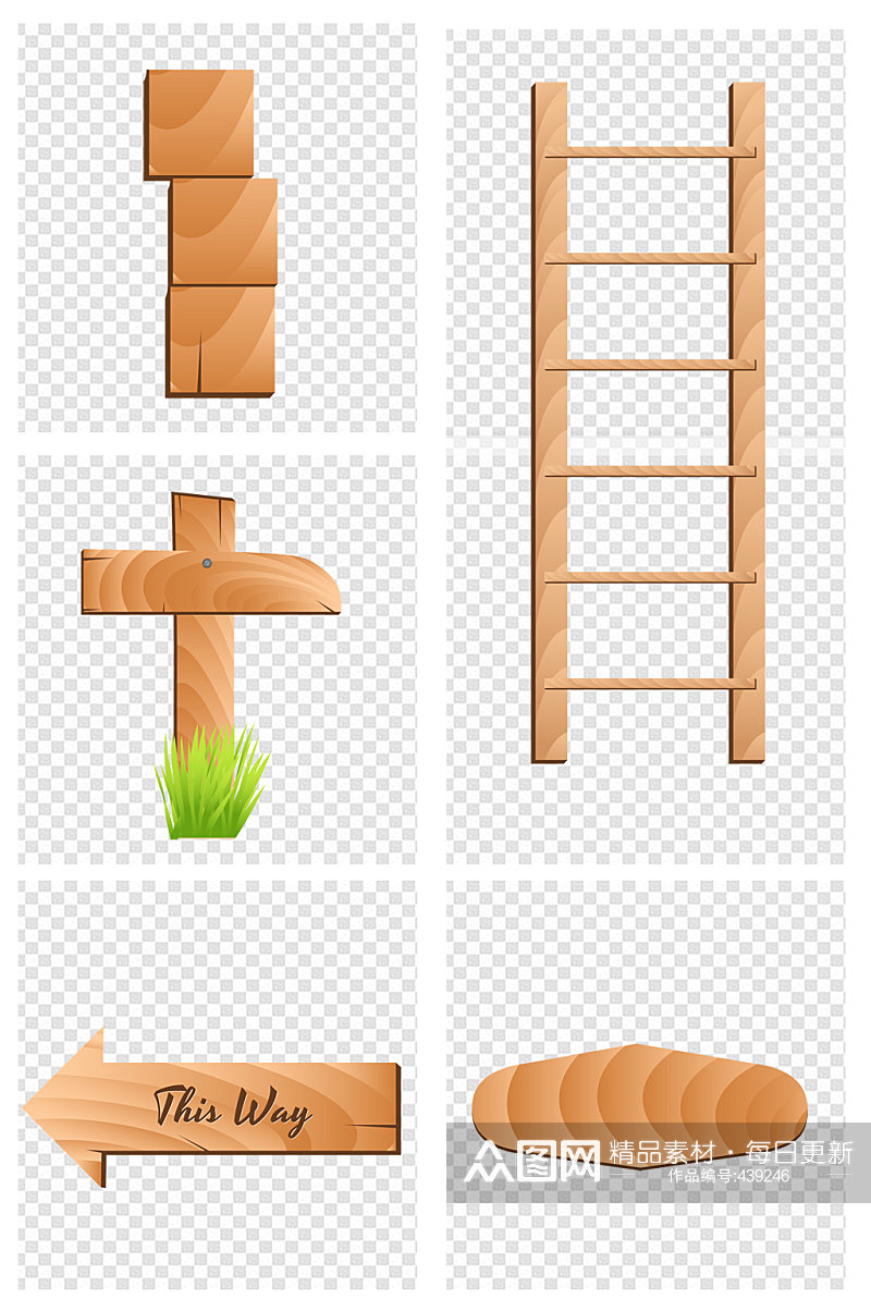 木牌标识牌指示牌梯子素材