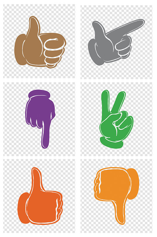 手势大拇指指示图标