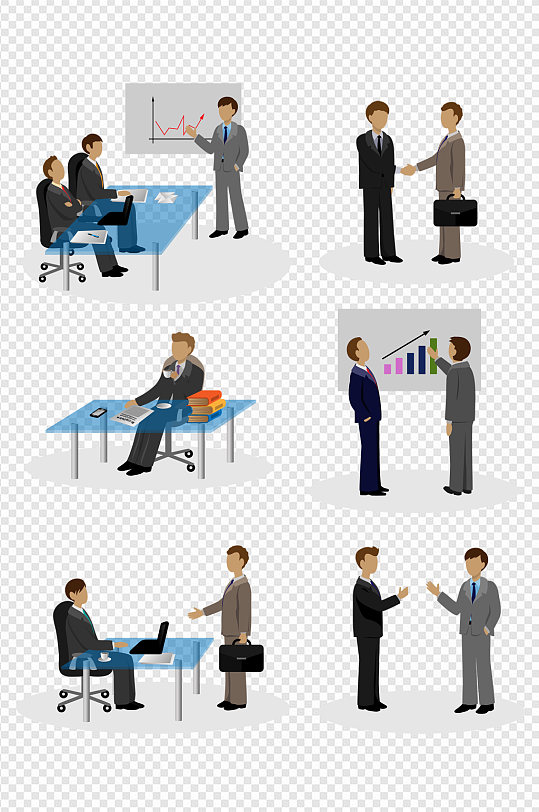 商务人士会议室合作