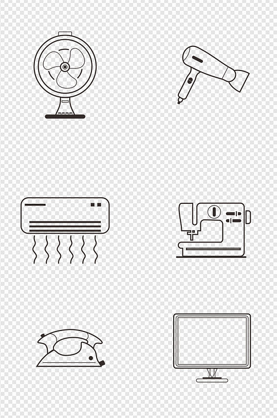 家电电器图标素材