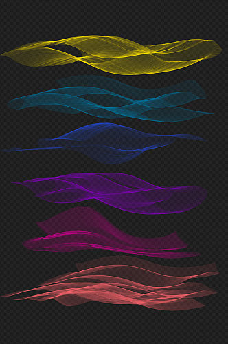 抽象彩色波浪设计元素