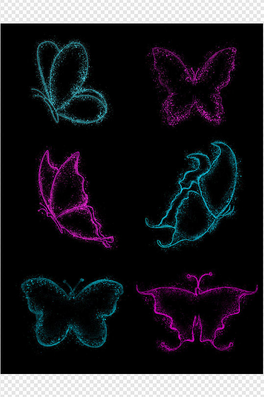 创意粒子发散蝴蝶-众图网