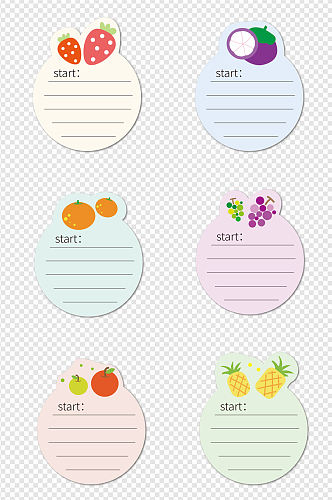 卡通水果小清新便签便利贴
