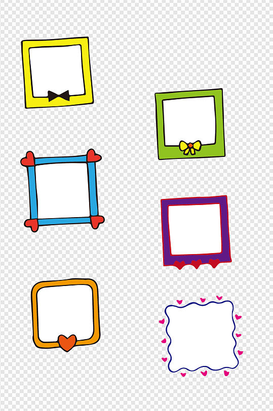 卡通相框手帐装饰对话框-众图网