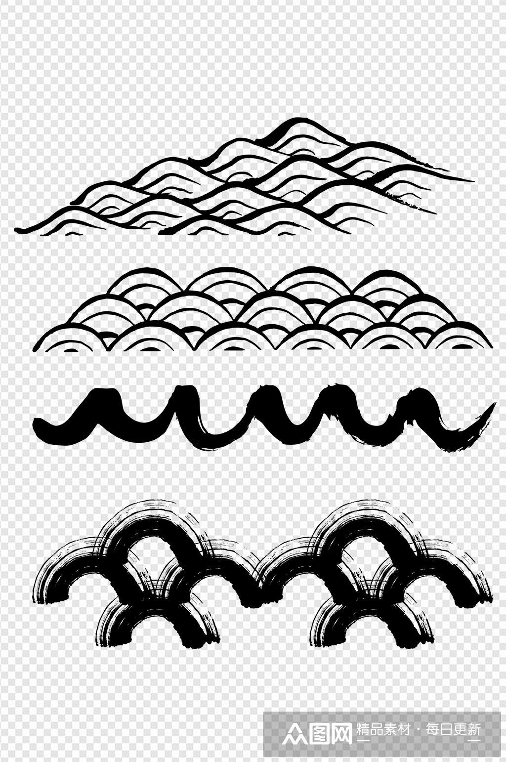 云纹波浪纹海浪纹祥云纹