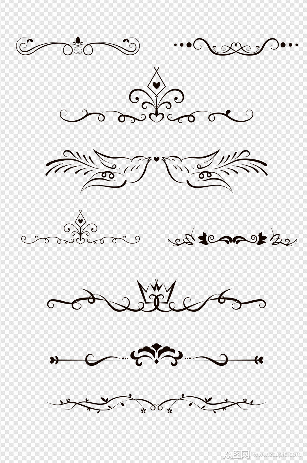 装饰花纹花边分割线