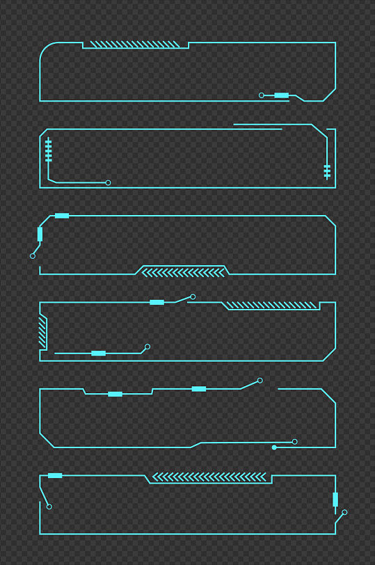 商务边框科技电路未来科技风标题框素材