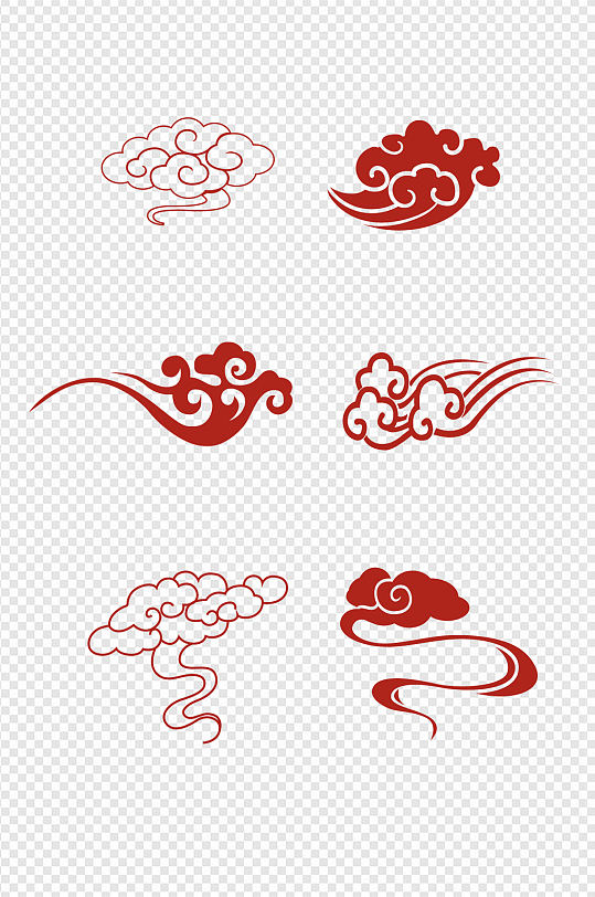 中国风古典纹饰云纹祥云花纹图案设计