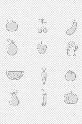 水果蔬菜图标素材