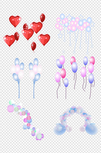粉色气球链浪漫可爱