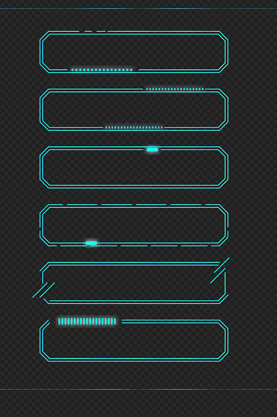 商务边框荧光色未来科技感边框标题框文本框