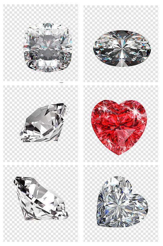 钻石宝石红色珠宝
