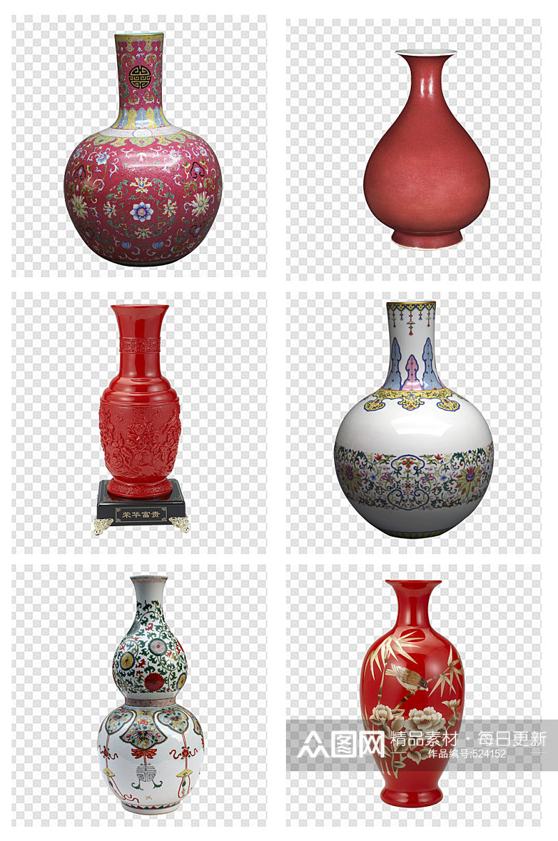 古董花瓶瓷瓶素材素材