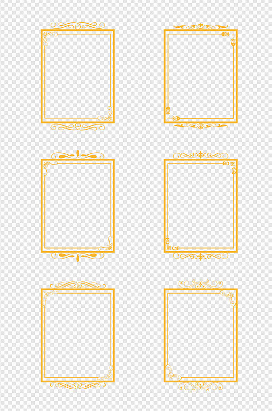 欧式华丽金色边框素材