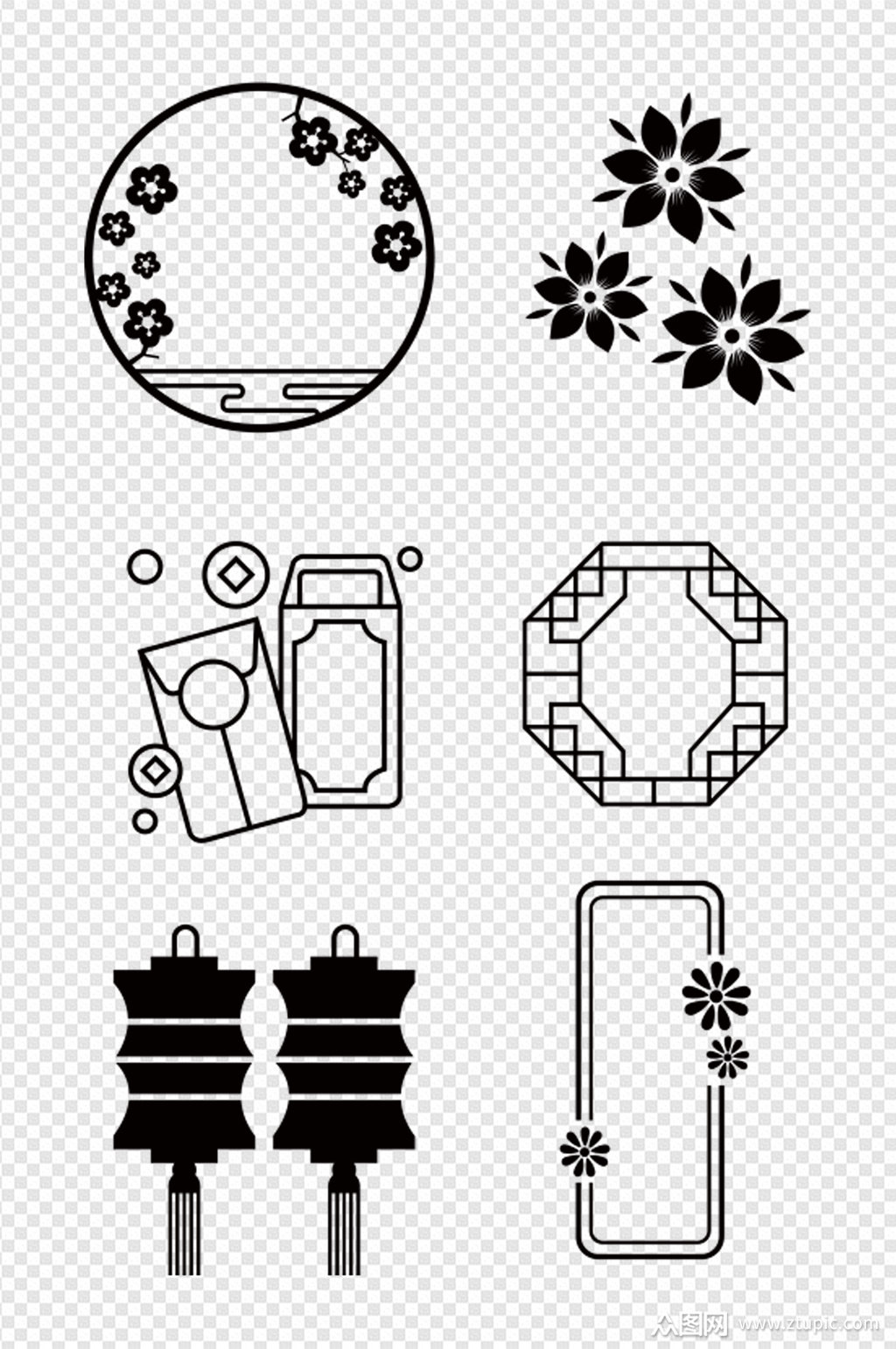 国庆新年中国元素图形