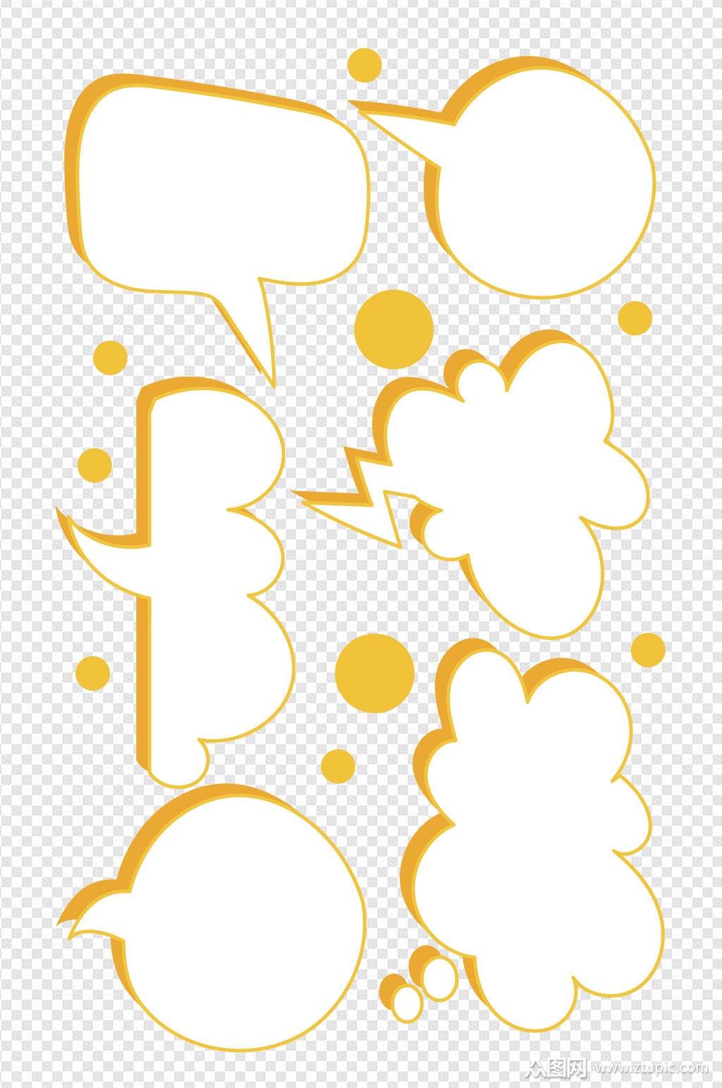 卡通可爱手绘气泡模板下载-编号531831-众图网