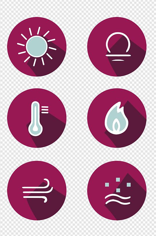 天气预报元素图标标识