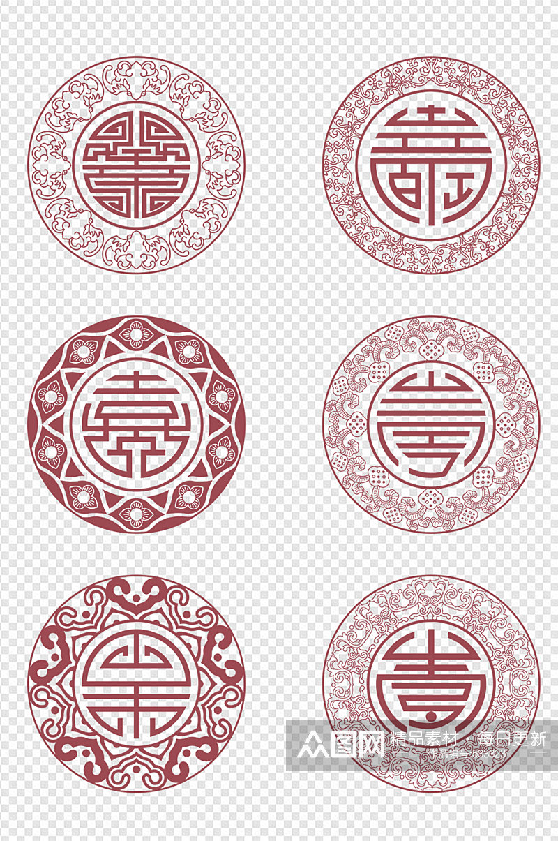 中国传统圆形图案素材