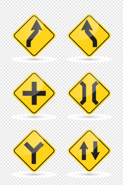 公路交通黄色指示牌3